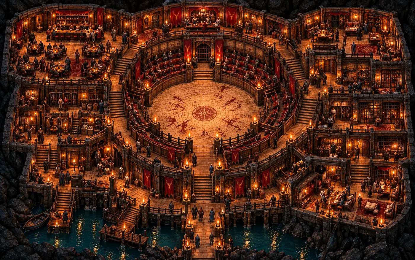 Custom underground arena map